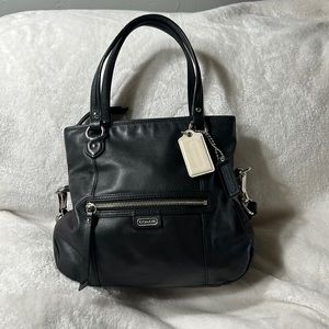 All leather black coach bag.